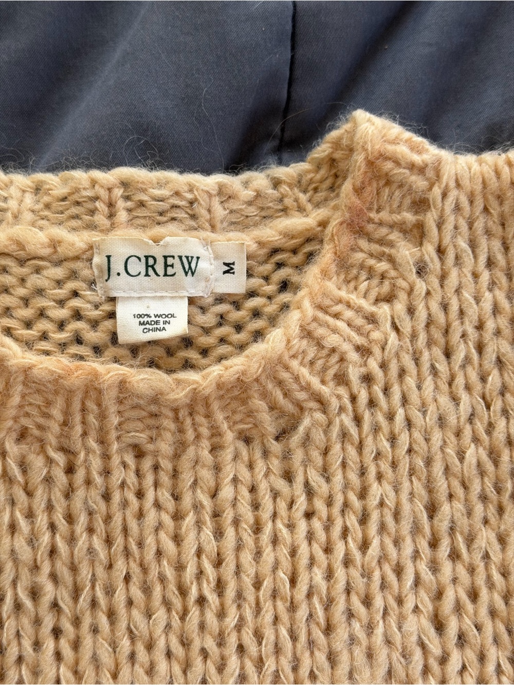 J. Crew Chunky Sleeveless Knit Vest in Camel Yellow - Picture 2 of 4